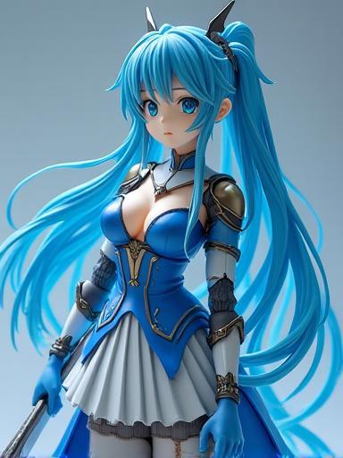 Detailed image of a popular anime scale figure, 'Azure Blade Maiden'